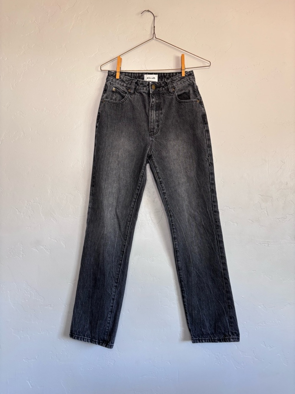 ROLLA'S Original High Rise Straight Denim Jeans Black Women 25